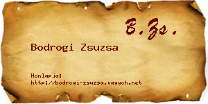 Bodrogi Zsuzsa névjegykártya